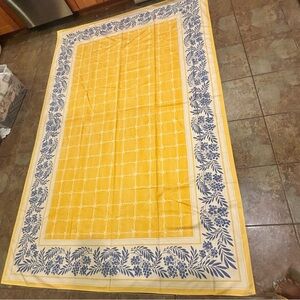 Beauville by Ribeauville France Floral Cotton Tablecloth Cottage Core